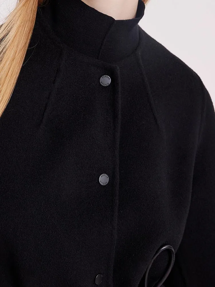 Tencel Wool Double-Faced Coat With Belt