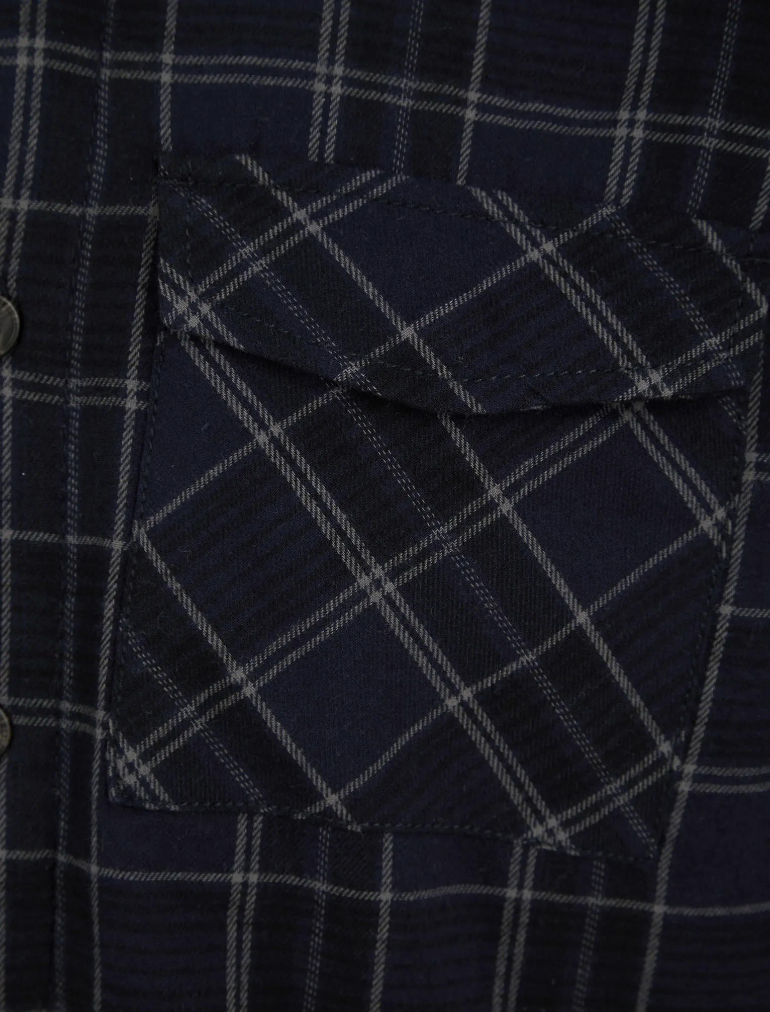 Tornio Borg Lined Checked Flannel Overshirt Jacket in Blue Marl - Tokyo Laundry