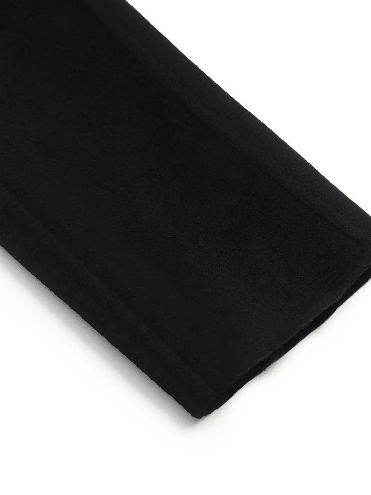 Wool And Cashmere Double-Faced Lapel Coat With Belt
