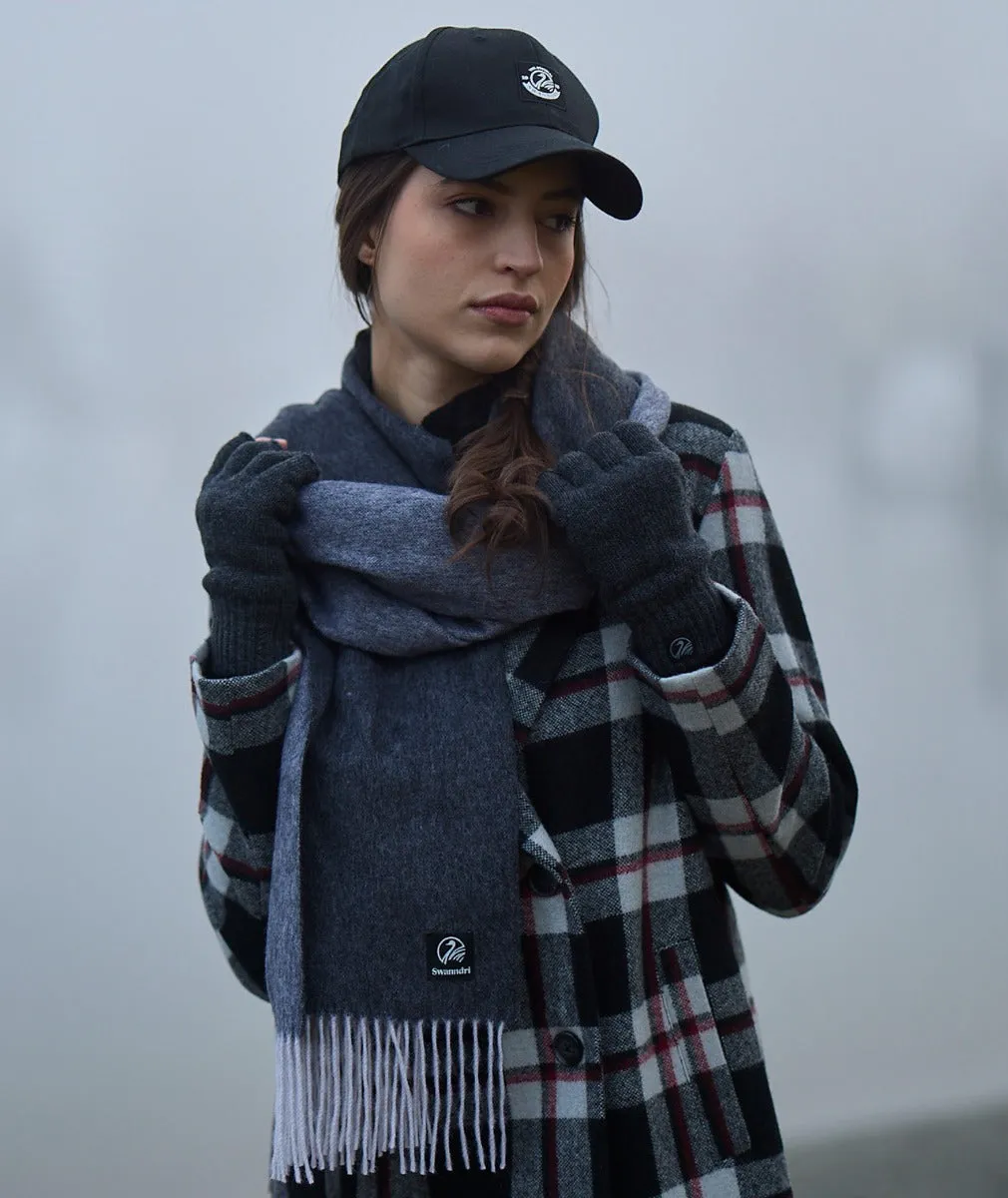 Wool Fingerless Glove with Fleece Lining