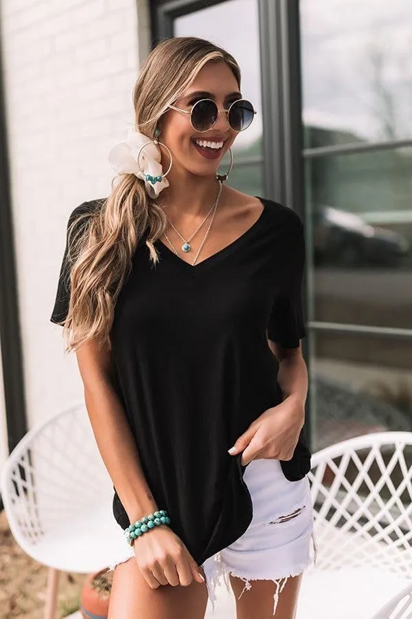 Zeagoo Women Casual Soft V Neck Basic Tee Tops